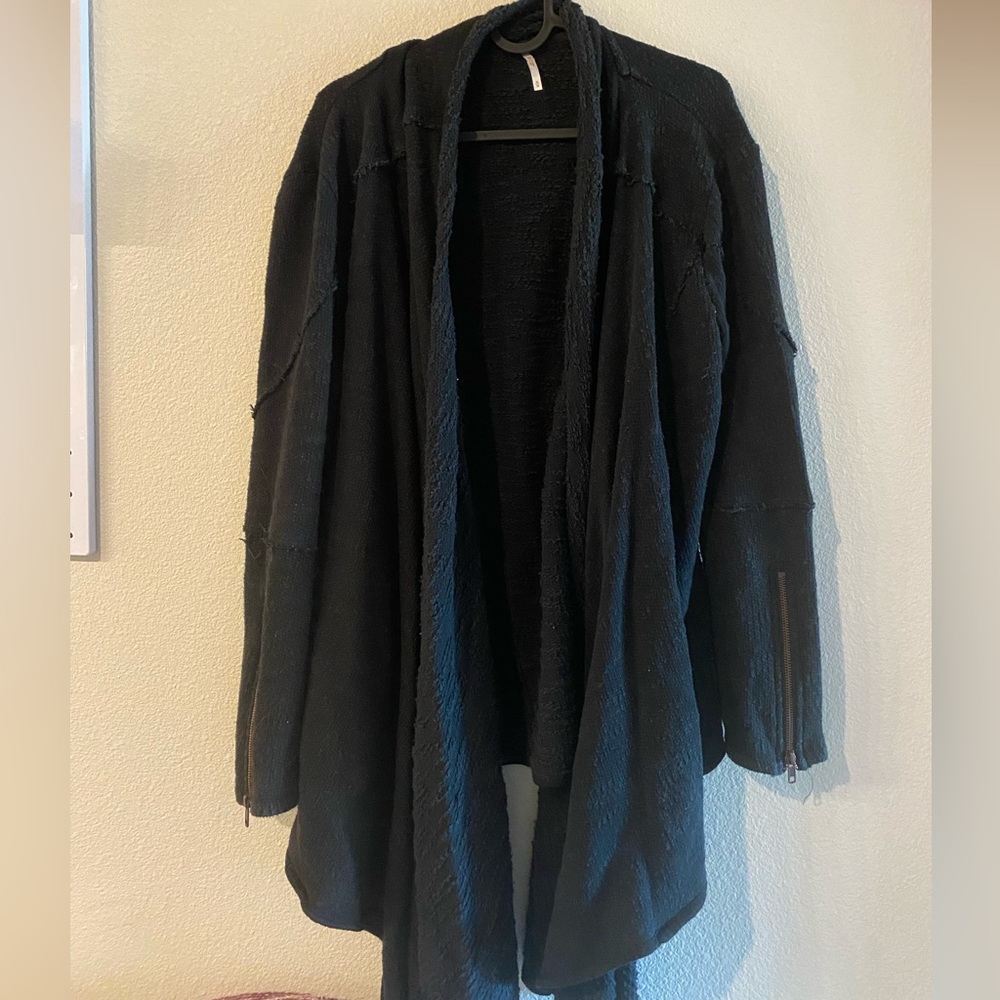 Free People distressed drape sweater